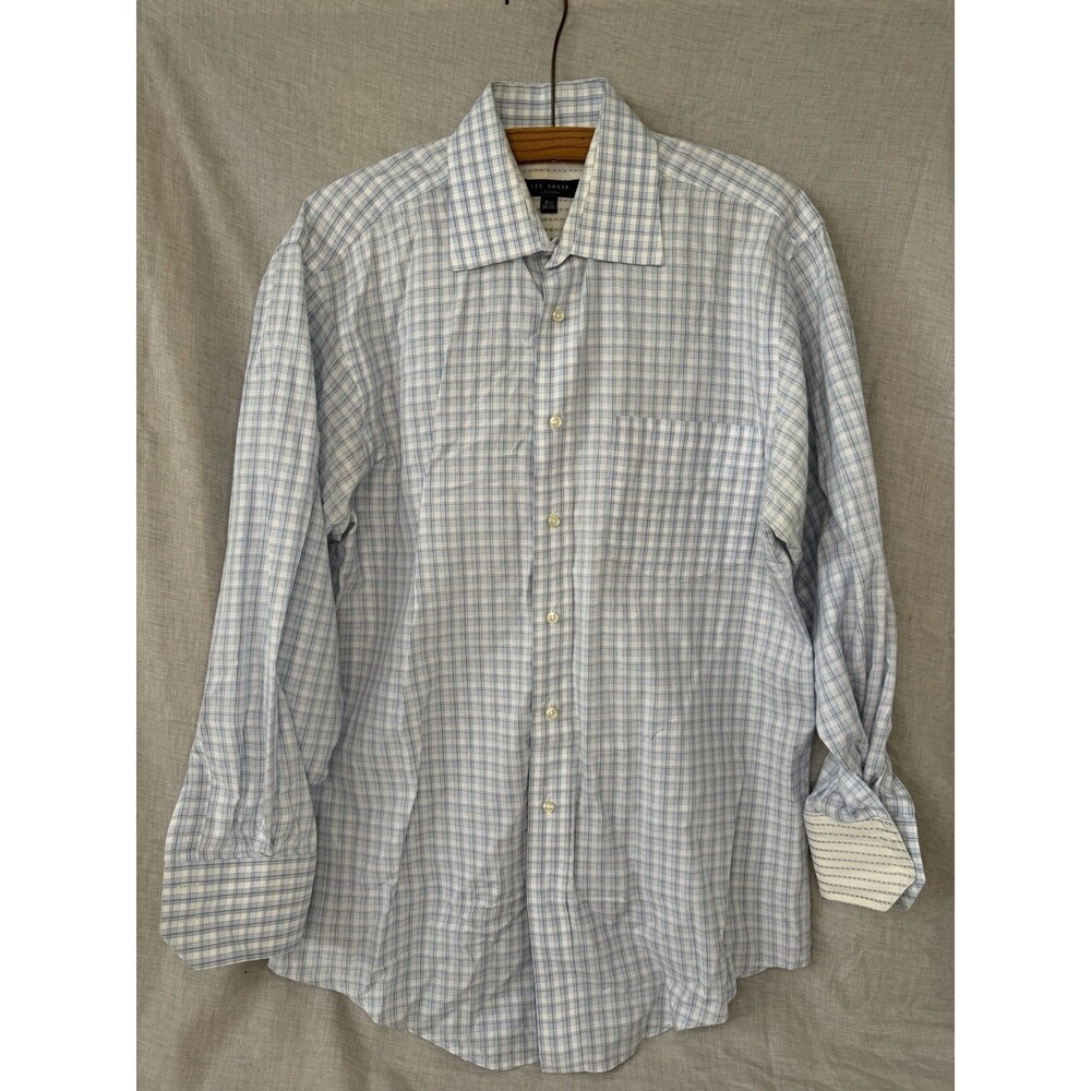 Ted Baker London men’s Long Sleeve Button Down dress Shirt Blue 15 1/2 32/33